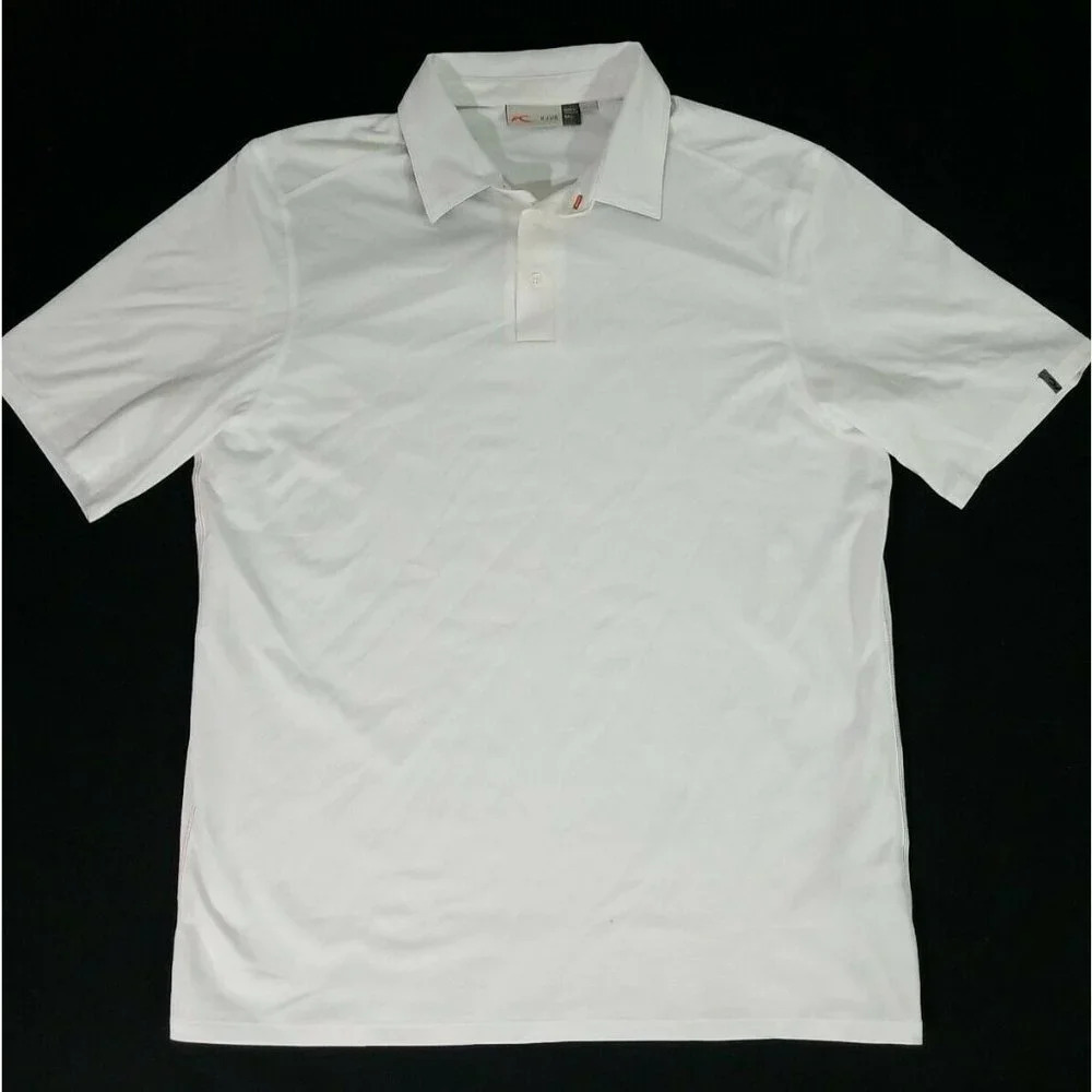 KJUS White Stowe Primeflex Polo UPF 30+ Short Sleeve Golf Shirt Men's Size 52 L